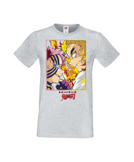 Мъжка Тениска Manga Anime Demon Slayer Rengoku Vs Akaza
