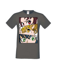 Мъжка Тениска Manga Anime Demon Slayer Trio