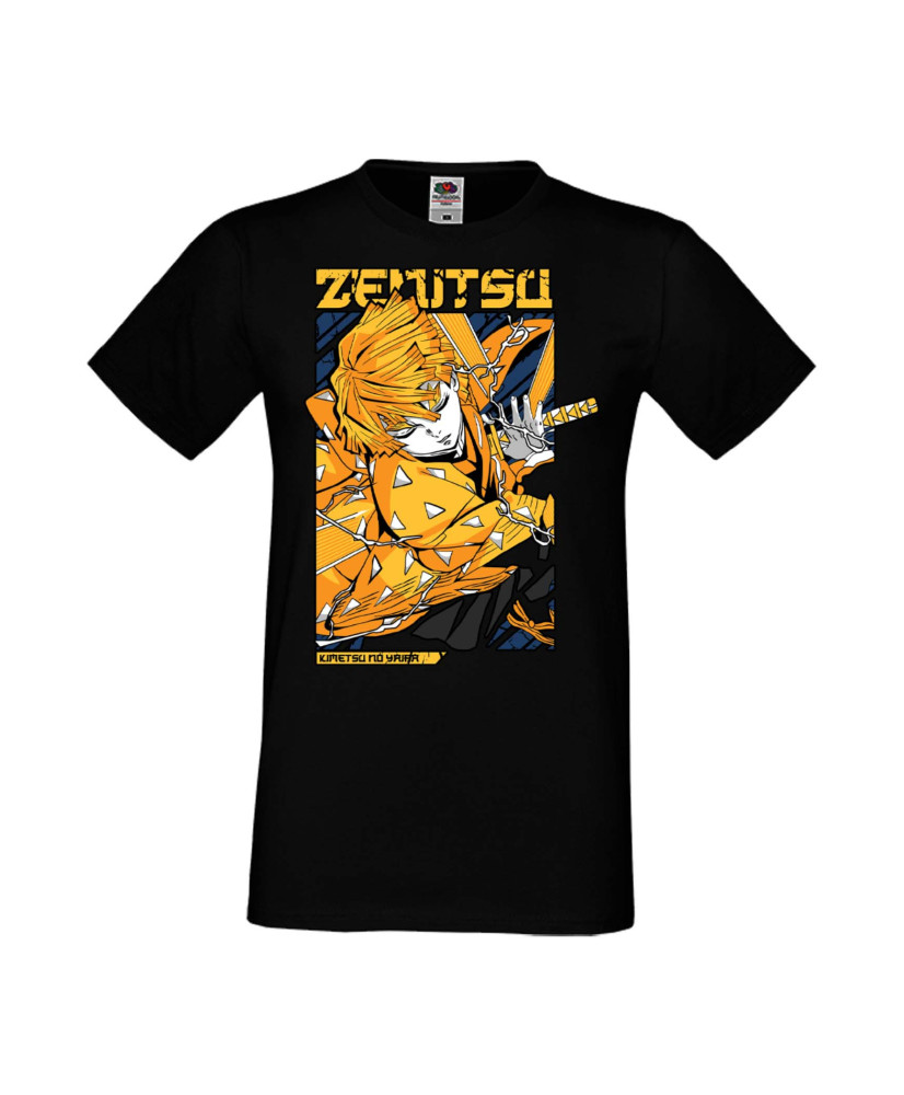 Мъжка Тениска Manga Anime Demon Slayer Zenitsu Agatsuma