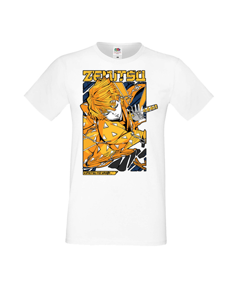 Мъжка Тениска Manga Anime Demon Slayer Zenitsu Agatsuma