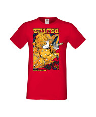 Мъжка Тениска Manga Anime Demon Slayer Zenitsu Agatsuma
