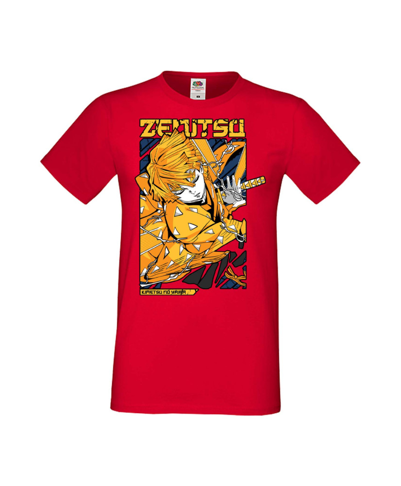 Мъжка Тениска Manga Anime Demon Slayer Zenitsu Agatsuma