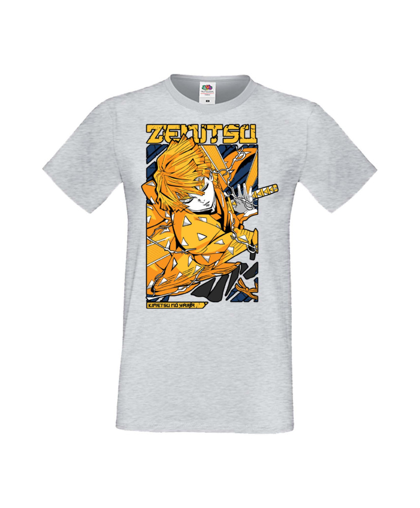 Мъжка Тениска Manga Anime Demon Slayer Zenitsu Agatsuma