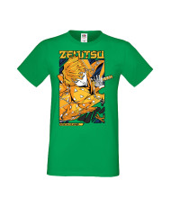 Мъжка Тениска Manga Anime Demon Slayer Zenitsu Agatsuma