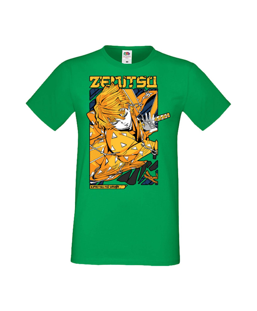 Мъжка Тениска Manga Anime Demon Slayer Zenitsu Agatsuma