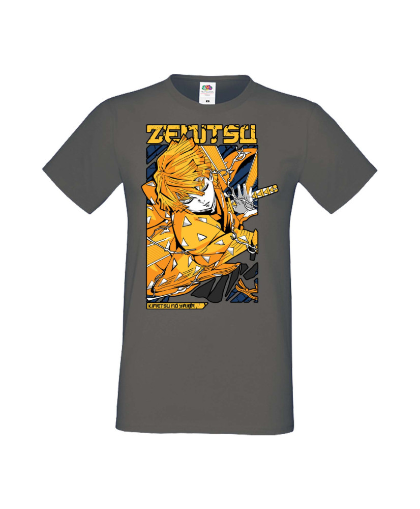 Мъжка Тениска Manga Anime Demon Slayer Zenitsu Agatsuma