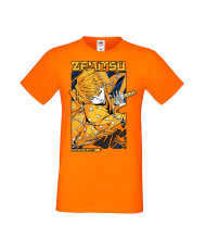 Мъжка Тениска Manga Anime Demon Slayer Zenitsu Agatsuma