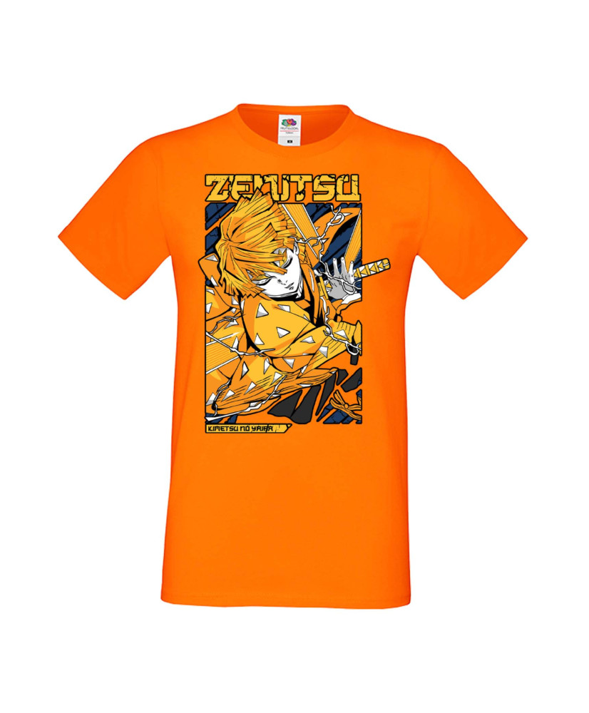Мъжка Тениска Manga Anime Demon Slayer Zenitsu Agatsuma