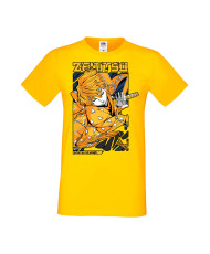 Мъжка Тениска Manga Anime Demon Slayer Zenitsu Agatsuma