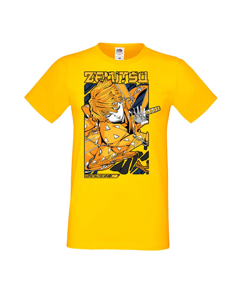 Мъжка Тениска Manga Anime Demon Slayer Zenitsu Agatsuma