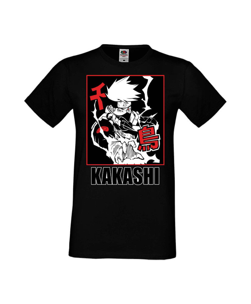 Мъжка Тениска Manga Anime Naruto Hatake Kakashi 04 Chidori Мъжка Тениска Manga Anime Naruto Hatake Kakashi 04 Chidori