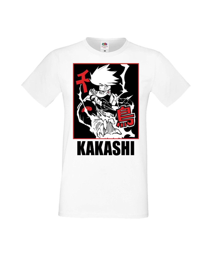 Мъжка Тениска Manga Anime Naruto Hatake Kakashi 04 Chidori Мъжка Тениска Manga Anime Naruto Hatake Kakashi 04 Chidori