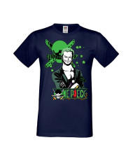 Мъжка Тениска Manga Anime One Piece Roronoa Zoro 03