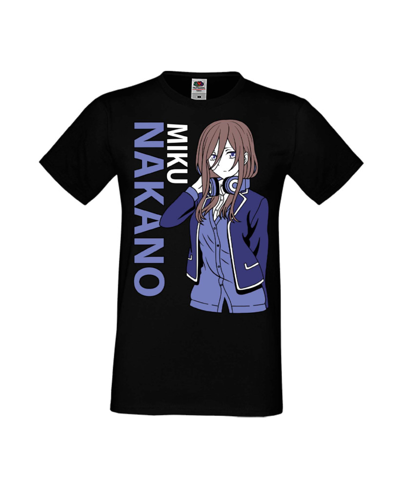 Мъжка Тениска Manga Anime The Quintessential Quintuplets Miku Nakano Мъжка Тениска Manga Anime The Quintessential Quintuplets Miku Nakano
