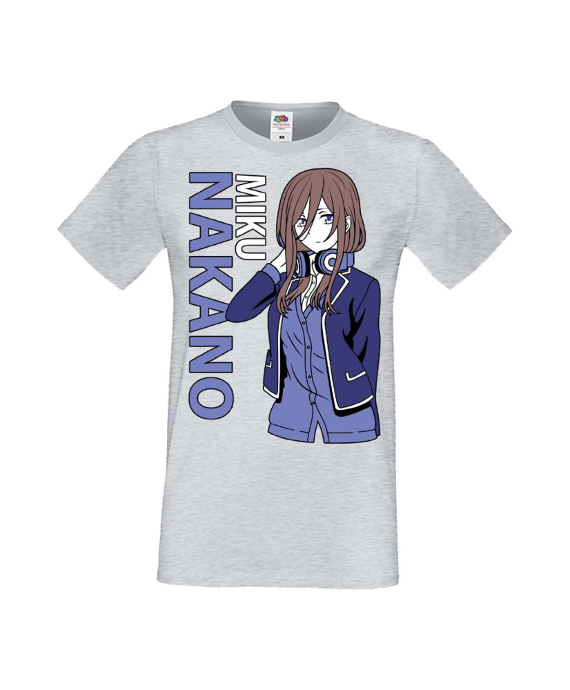 Мъжка Тениска Manga Anime The Quintessential Quintuplets Miku Nakano Мъжка Тениска Manga Anime The Quintessential Quintuplets Miku Nakano