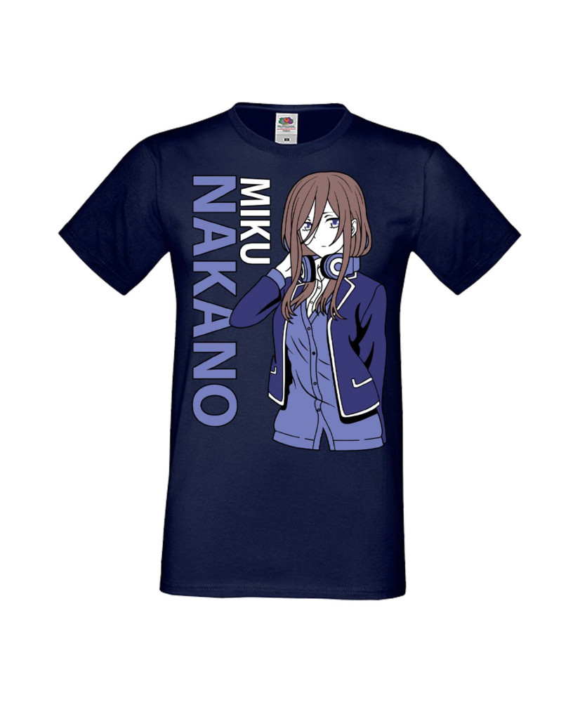 Мъжка Тениска Manga Anime The Quintessential Quintuplets Miku Nakano Мъжка Тениска Manga Anime The Quintessential Quintuplets Miku Nakano