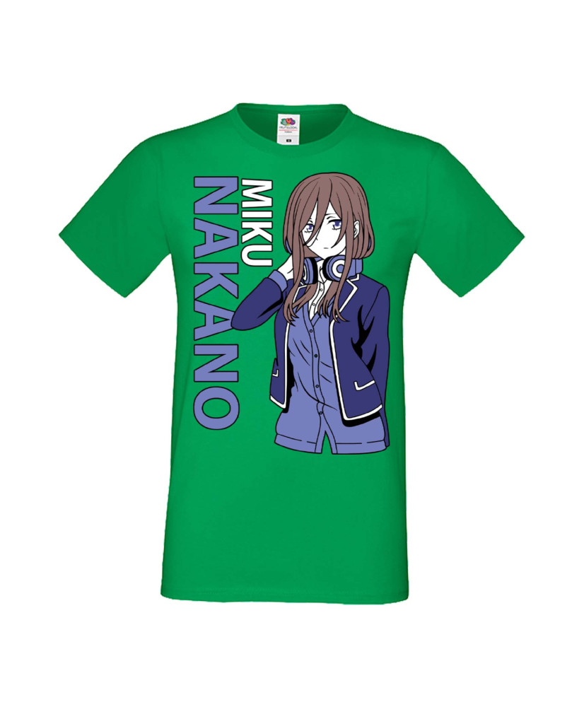 Мъжка Тениска Manga Anime The Quintessential Quintuplets Miku Nakano Мъжка Тениска Manga Anime The Quintessential Quintuplets Miku Nakano