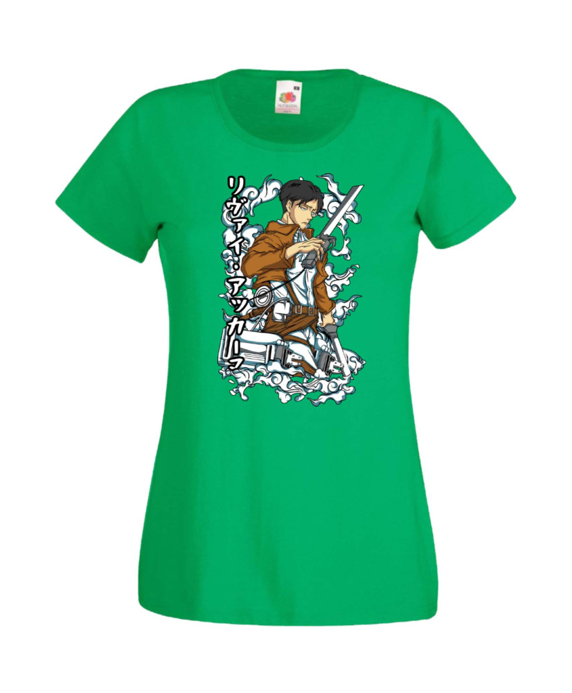 Дамска Тениска Anime Manga Anime, Manga, Japan Anime, Japan Manga, Japan Animation, Japan Comics, Attack On Titan, Levi Ackerman