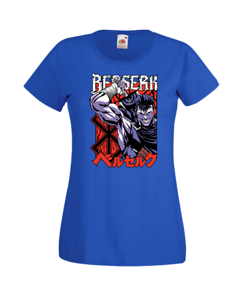 Дамска Тениска Anime Manga Anime, Manga, Japan Anime, Japan Manga, Japan Animation, Japan Comics, Berserk Guts, Black Swordsman,