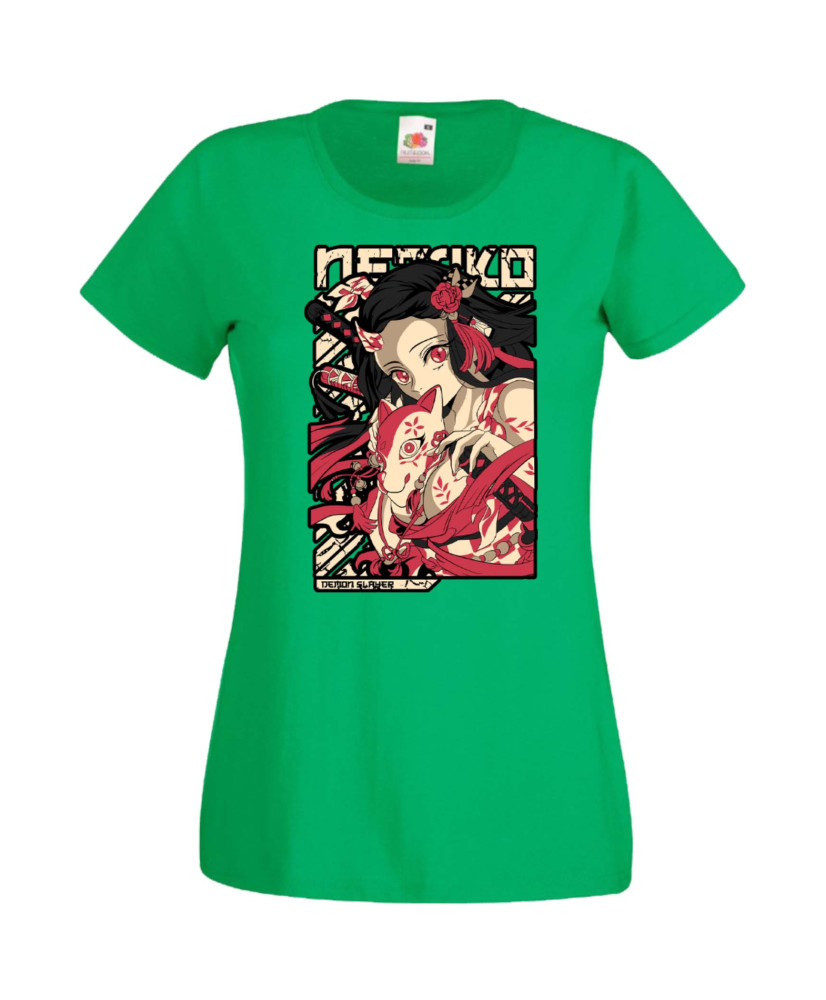 Дамска Тениска Anime Manga Anime, Manga, Japan Anime, Japan Manga, Japan Animation, Japan Comics, Demon Slayer, Nezuko Kamado, T Дамска Тениска Anime Manga Anime, Manga, Japan Anime, Japan Manga, Japan Animation, Japan Comics, Demon Slayer, Nezuko Kamado, T