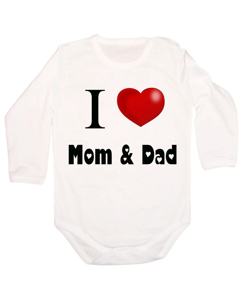 Бебешко боди I Love Mom and Dad 1 Бебешко боди I Love Mom and Dad 1