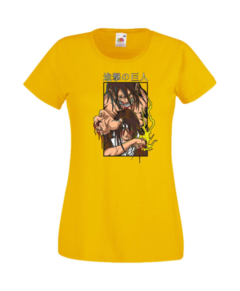 Дамска Тениска Japan Manga, Japan Anime, Attack On Titan, Eren Yaeger, Levi Ackerman, Armin, Titans, Attack On Titan Eren Yaeger