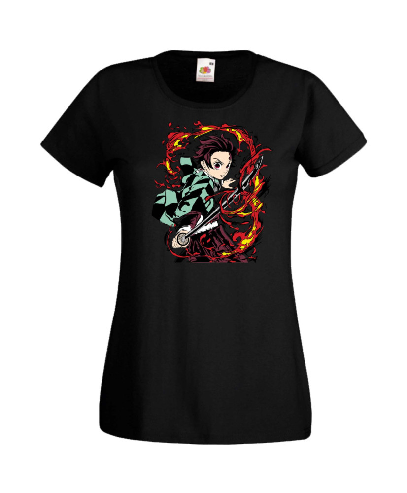 Дамска Тениска Japan Manga, Japan Anime, Demon Slayer, Kimetsu No Yaiba, Akaza, Inosuke, Sabito, Tanjiro Kamado, Nezuko, Agatsum