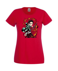 Дамска Тениска Japan Manga, Japan Anime, Demon Slayer, Kimetsu No Yaiba, Akaza, Inosuke, Sabito, Tanjiro Kamado, Nezuko, Agatsum