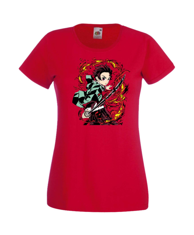 Дамска Тениска Japan Manga, Japan Anime, Demon Slayer, Kimetsu No Yaiba, Akaza, Inosuke, Sabito, Tanjiro Kamado, Nezuko, Agatsum