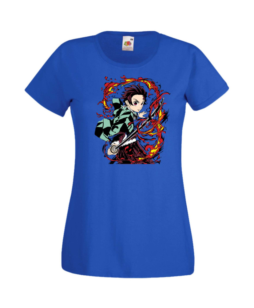 Дамска Тениска Japan Manga, Japan Anime, Demon Slayer, Kimetsu No Yaiba, Akaza, Inosuke, Sabito, Tanjiro Kamado, Nezuko, Agatsum