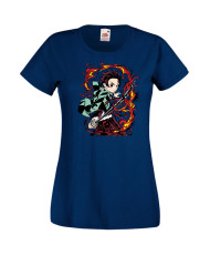 Дамска Тениска Japan Manga, Japan Anime, Demon Slayer, Kimetsu No Yaiba, Akaza, Inosuke, Sabito, Tanjiro Kamado, Nezuko, Agatsum