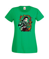 Дамска Тениска Japan Manga, Japan Anime, Demon Slayer, Kimetsu No Yaiba, Akaza, Inosuke, Sabito, Tanjiro Kamado, Nezuko, Agatsum