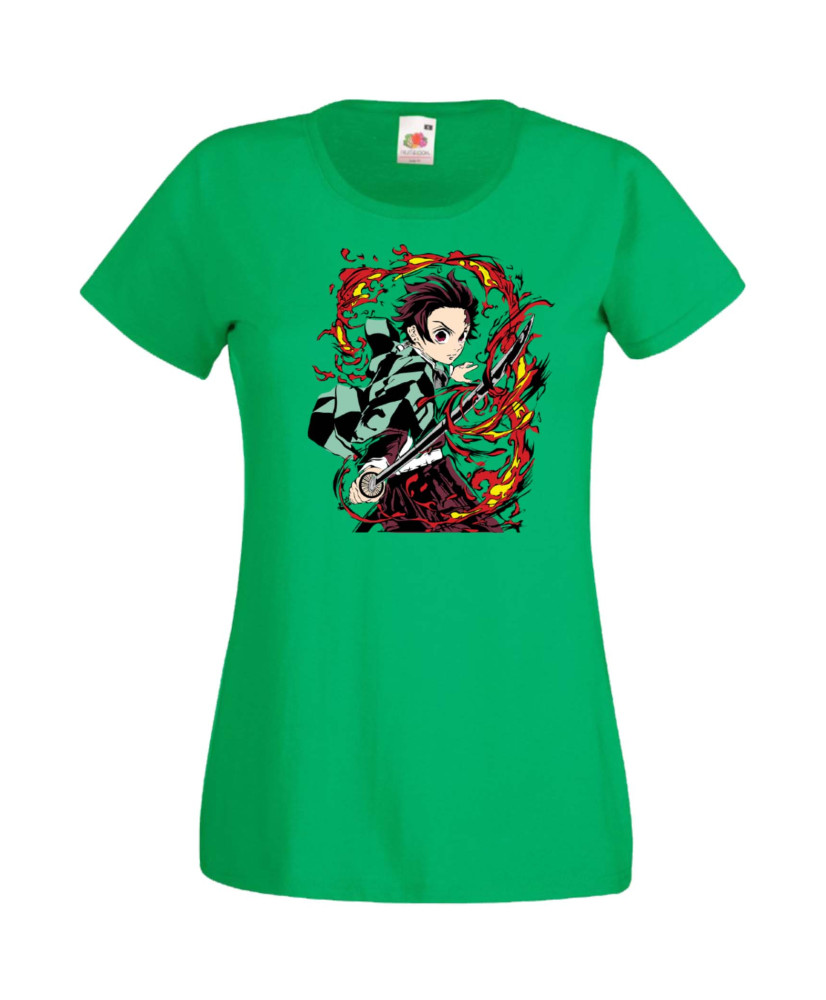 Дамска Тениска Japan Manga, Japan Anime, Demon Slayer, Kimetsu No Yaiba, Akaza, Inosuke, Sabito, Tanjiro Kamado, Nezuko, Agatsum