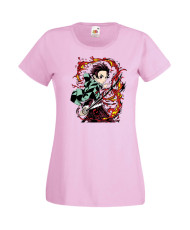 Дамска Тениска Japan Manga, Japan Anime, Demon Slayer, Kimetsu No Yaiba, Akaza, Inosuke, Sabito, Tanjiro Kamado, Nezuko, Agatsum