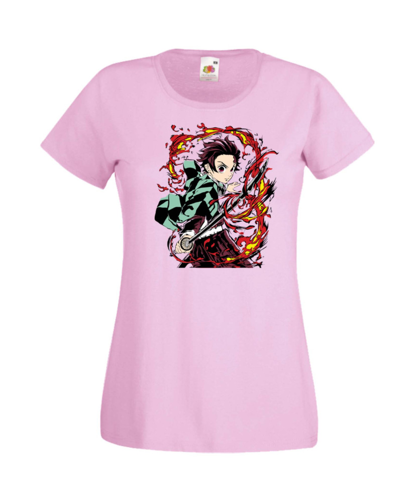 Дамска Тениска Japan Manga, Japan Anime, Demon Slayer, Kimetsu No Yaiba, Akaza, Inosuke, Sabito, Tanjiro Kamado, Nezuko, Agatsum