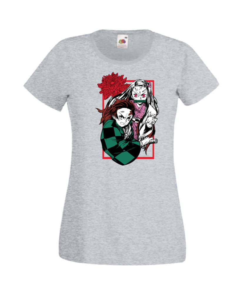 Дамска Тениска Japan Manga, Japan Anime, Demon Slayer, Kimetsu No Yaiba, Akaza, Inosuke, Sabito, Tanjiro Kamado, Nezuko, Agatsum