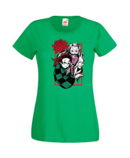 Дамска Тениска Japan Manga, Japan Anime, Demon Slayer, Kimetsu No Yaiba, Akaza, Inosuke, Sabito, Tanjiro Kamado, Nezuko, Agatsum