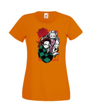 Дамска Тениска Japan Manga, Japan Anime, Demon Slayer, Kimetsu No Yaiba, Akaza, Inosuke, Sabito, Tanjiro Kamado, Nezuko, Agatsum