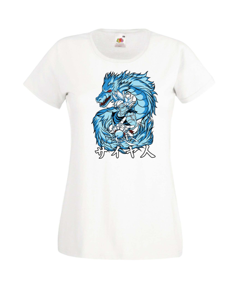 Дамска Тениска Dragon Ball Z, Dbz, Goku, Vegeta, Super Saiyan, Dragon, Gogeta, Master Roshi, Kamehameha, Galick Gun, Dragon Ball