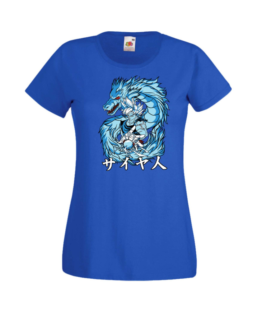 Дамска Тениска Dragon Ball Z, Dbz, Goku, Vegeta, Super Saiyan, Dragon, Gogeta, Master Roshi, Kamehameha, Galick Gun, Dragon Ball