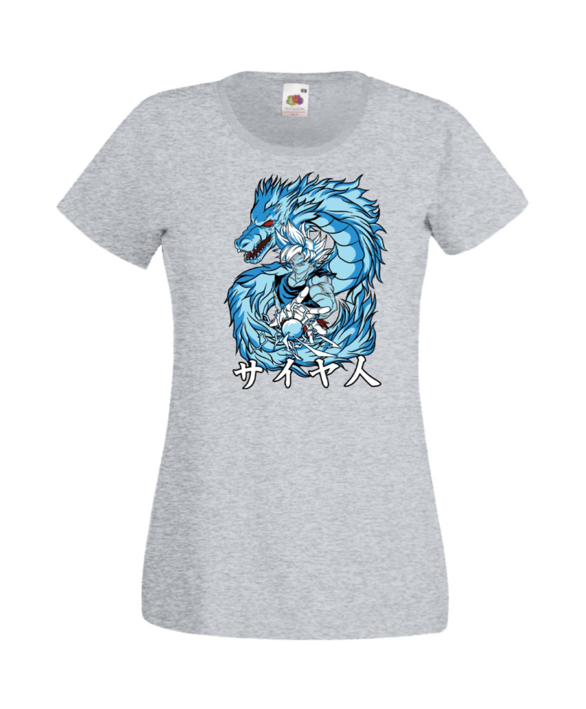 Дамска Тениска Dragon Ball Z, Dbz, Goku, Vegeta, Super Saiyan, Dragon, Gogeta, Master Roshi, Kamehameha, Galick Gun, Dragon Ball