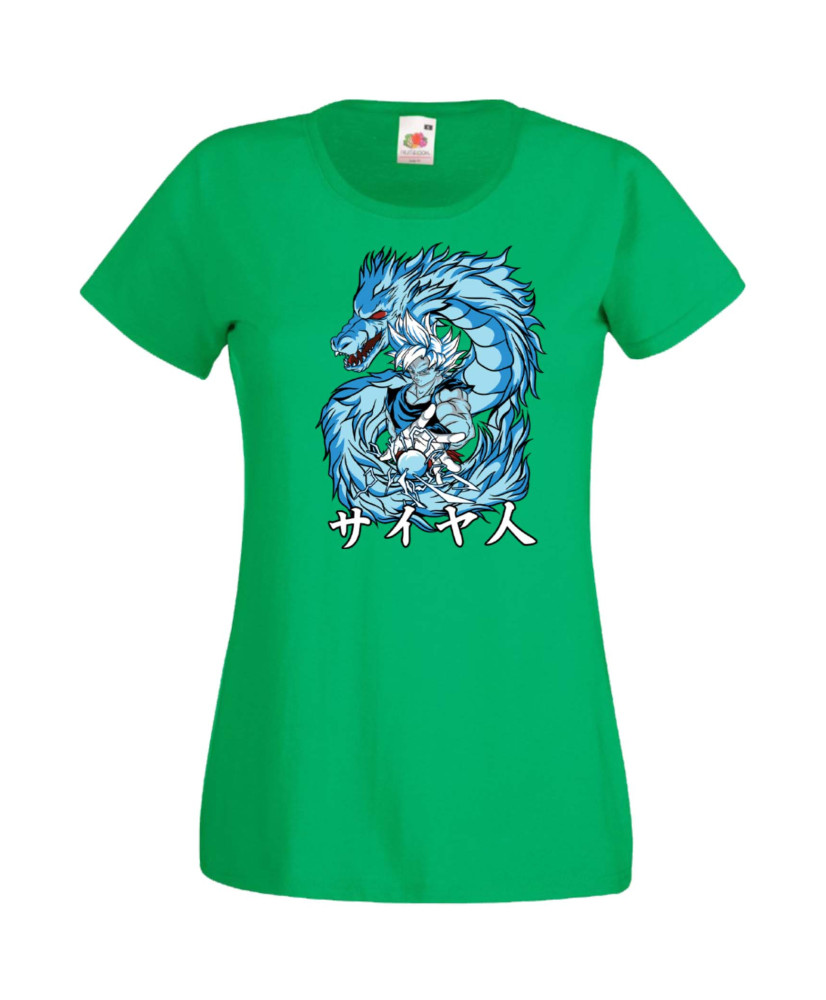 Дамска Тениска Dragon Ball Z, Dbz, Goku, Vegeta, Super Saiyan, Dragon, Gogeta, Master Roshi, Kamehameha, Galick Gun, Dragon Ball