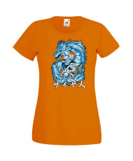 Дамска Тениска Dragon Ball Z, Dbz, Goku, Vegeta, Super Saiyan, Dragon, Gogeta, Master Roshi, Kamehameha, Galick Gun, Dragon Ball