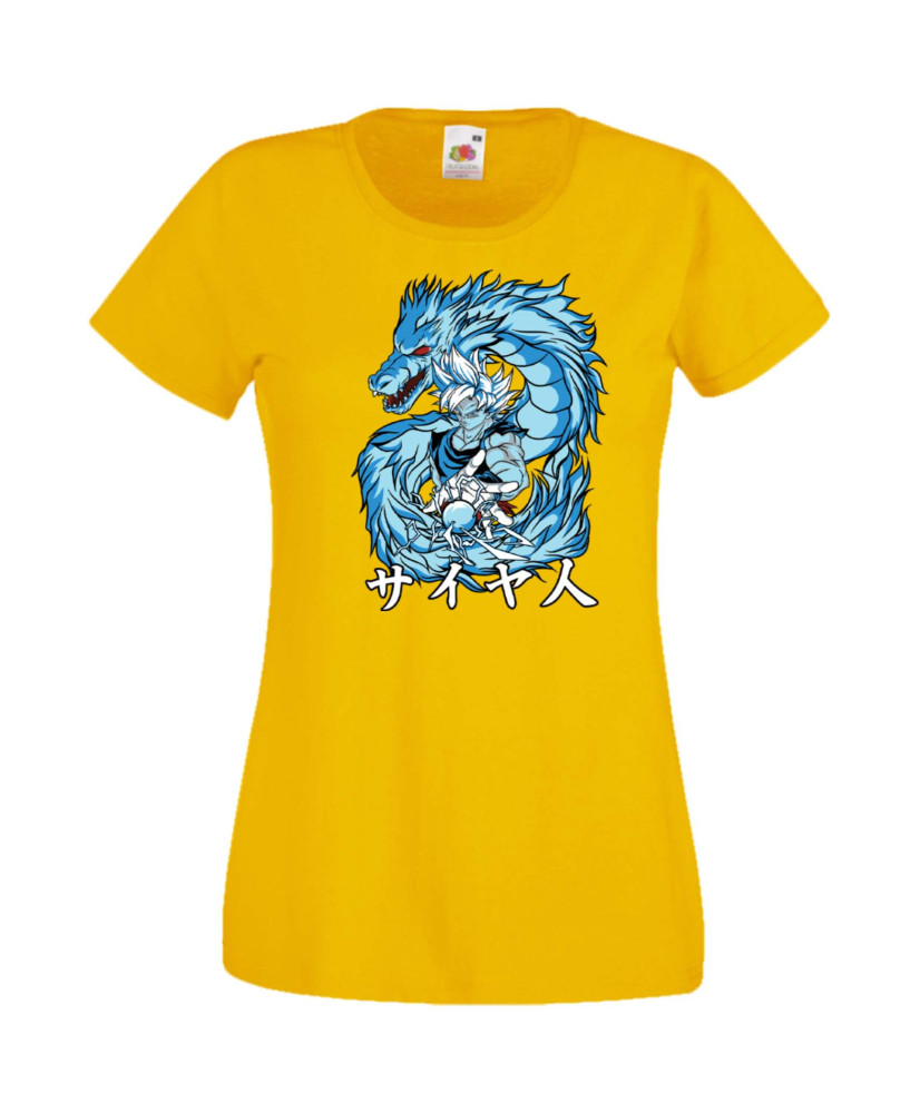 Дамска Тениска Dragon Ball Z, Dbz, Goku, Vegeta, Super Saiyan, Dragon, Gogeta, Master Roshi, Kamehameha, Galick Gun, Dragon Ball