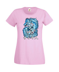 Дамска Тениска Dragon Ball Z, Dbz, Goku, Vegeta, Super Saiyan, Dragon, Gogeta, Master Roshi, Kamehameha, Galick Gun, Dragon Ball