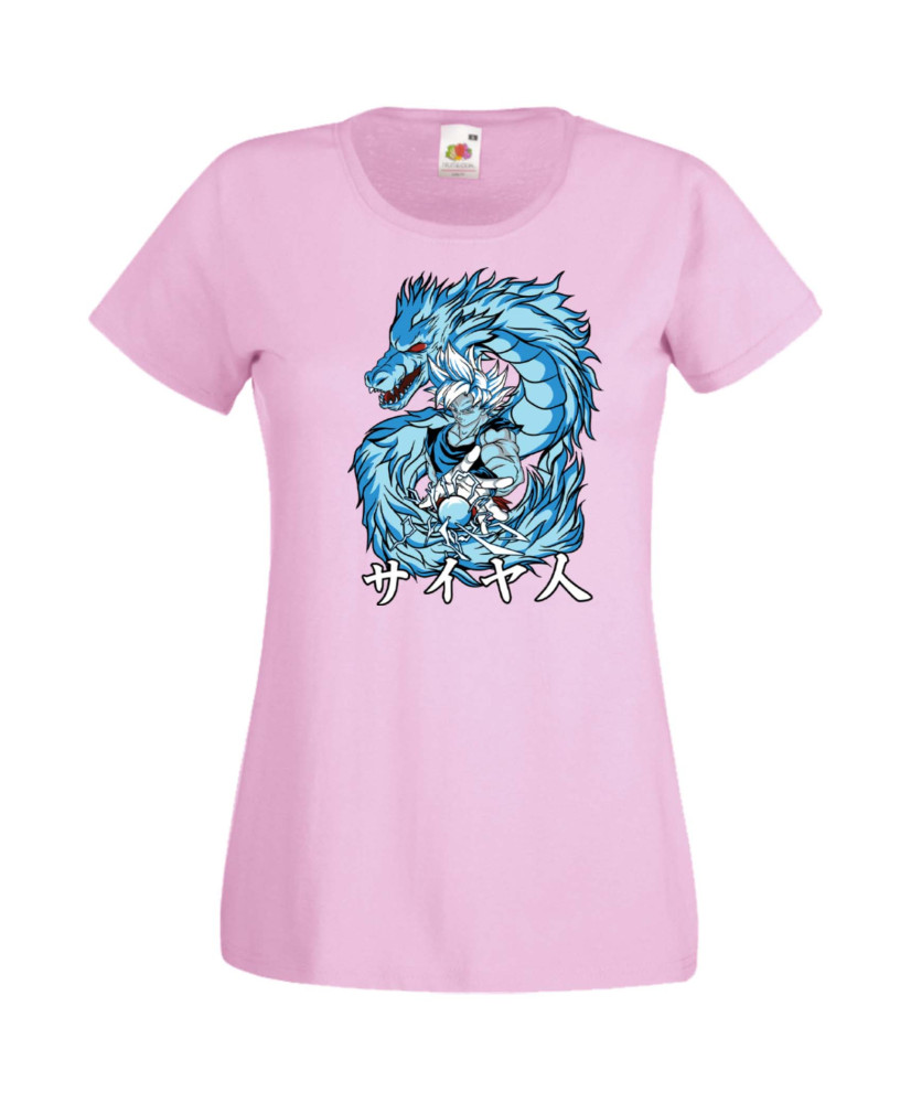 Дамска Тениска Dragon Ball Z, Dbz, Goku, Vegeta, Super Saiyan, Dragon, Gogeta, Master Roshi, Kamehameha, Galick Gun, Dragon Ball