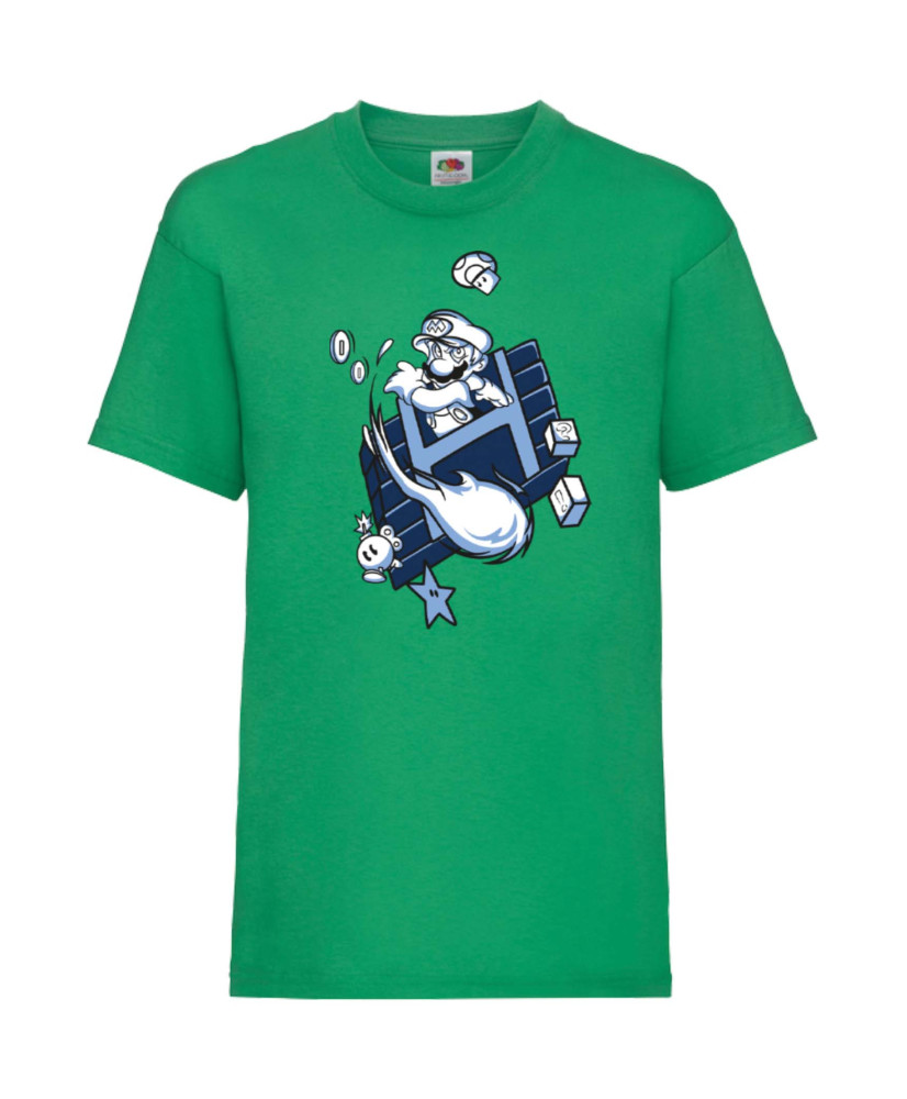 Детска Тениска Japan Animation Manga Anime Comics Super Mario, Nintendo Game, Luigi, Bowser, Princess Peach, Super Mario Firebal