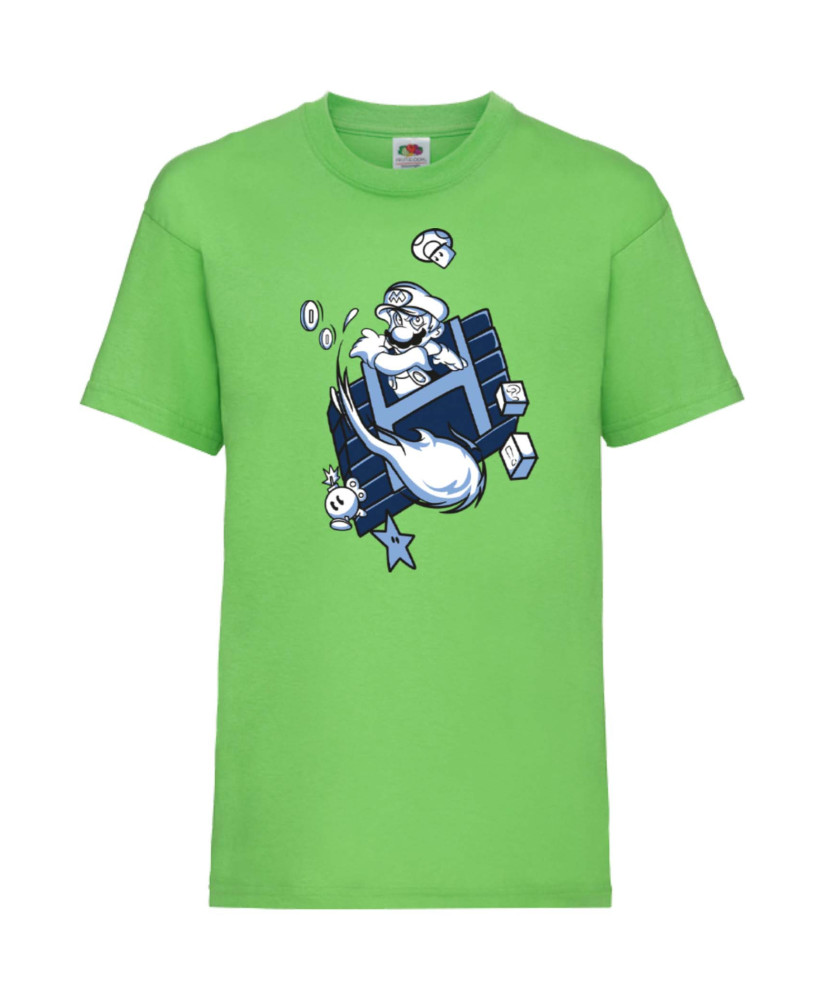 Детска Тениска Japan Animation Manga Anime Comics Super Mario, Nintendo Game, Luigi, Bowser, Princess Peach, Super Mario Firebal