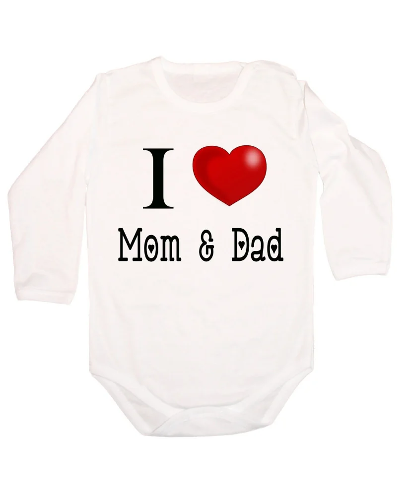 Бебешко боди I Love Mom and Dad 2
