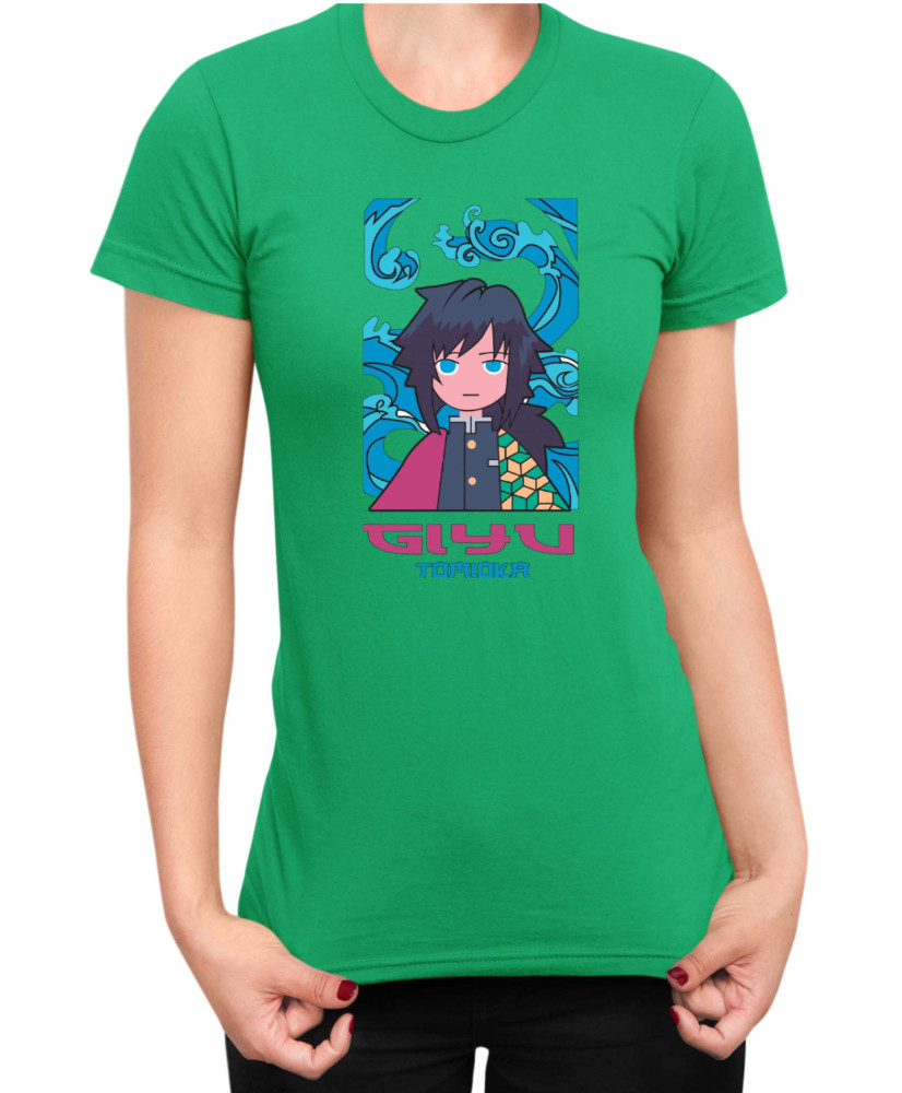 Дамска Тениска Japan Anime Manga Tomioka Hashira Дамска Тениска Japan Anime Manga Tomioka Hashira